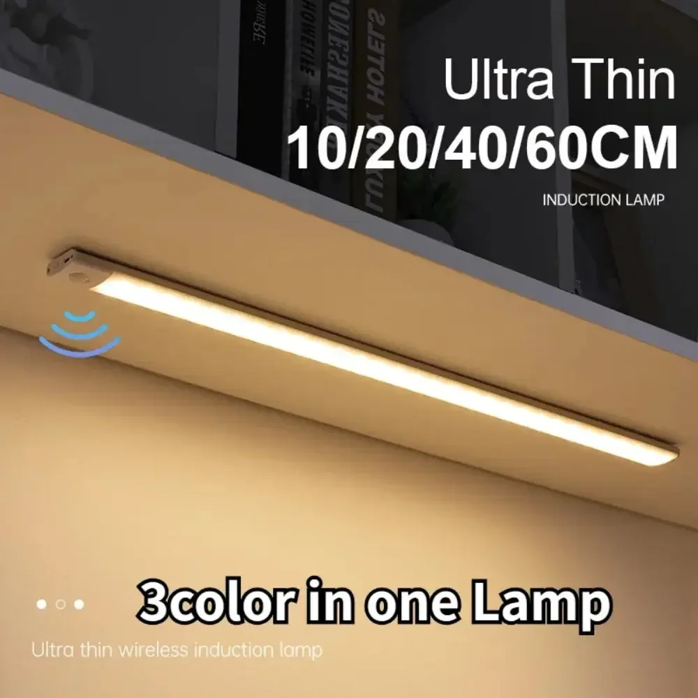 10/20/30/40/50 CENTIMETRI Sotto L'armadio Ha Condotto Il Sensore di Luce di Movimento Ricaricabile Senza Fili Ha Condotto La Lampada Luce di Notte armadio camera da letto armadio