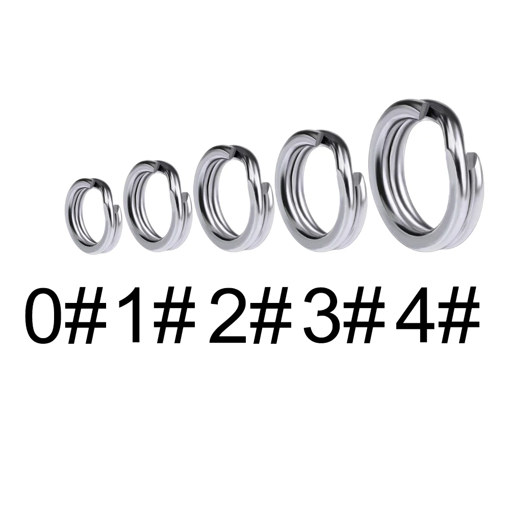 20/50 Con Thép Không Gỉ Câu Cá Chia Nhẫn Phẳng Câu Cá Xoay Nút Thắt Dụ Nhẫn Đôi Câu Cá Chia Nhẫn Mạnh Mẽ phụ Kiện