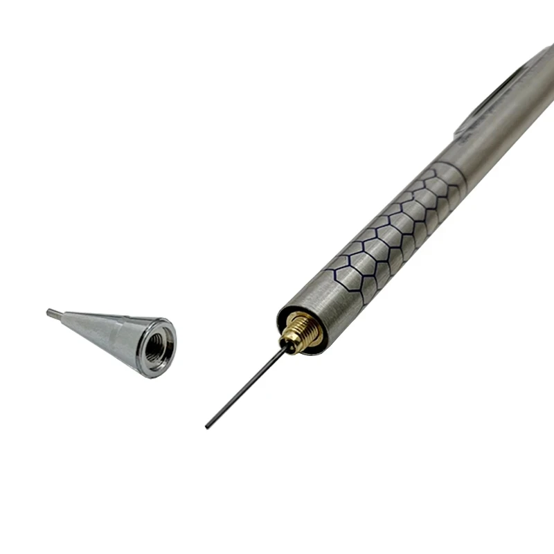 0,5 0,7 0,9 mm Metall-Druckbleistift mit Radiergummi-Set 2B/HB Mine Art Sketch Zeichenzubehör Automatisches Bleistift-Schreibpapier