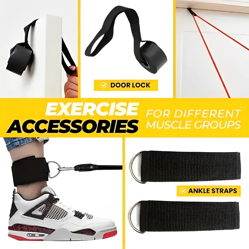 11 unids/set bandas de resistencia de cuerda de tracción equipo de Fitness portátil correa de tobillo expansor de pecho banda de ejercicio elástica