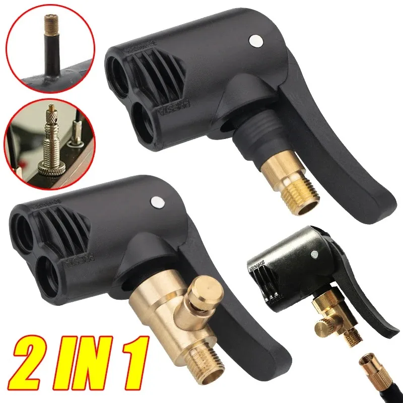 1 conjunto de adaptador de mangueira de bico de bomba de bicicleta bomba inflável para bicicleta moto mandril de ar inflator válvula conector acessórios automotivos