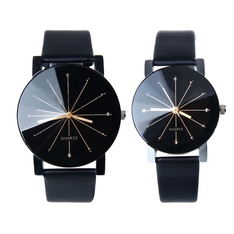 Paar Minnaar Horloges Quartz Dial Klok Pu Lederen Polshorloge Relojes Horloge Vrouwen Mannen Mode Luxe Relogio Feminino Saat