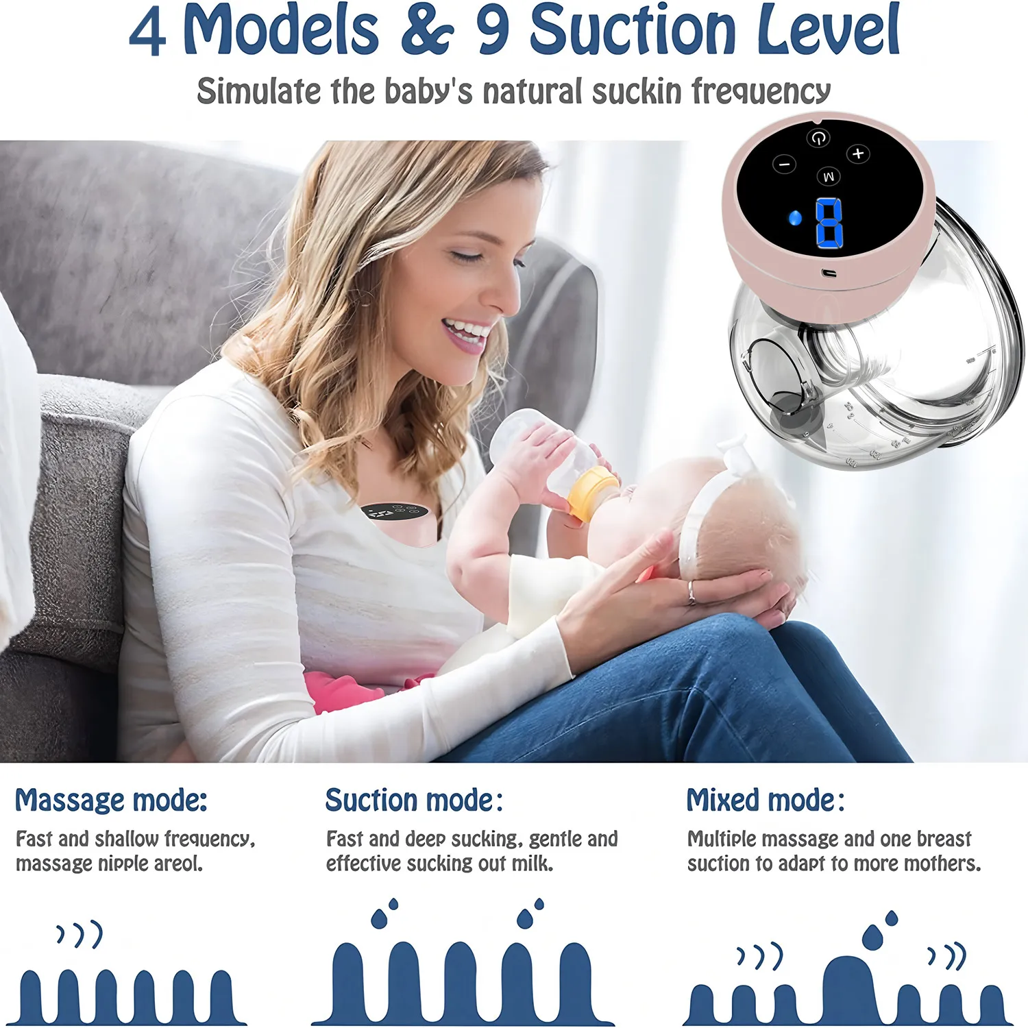 Tire-lait portable USB, Machine à traire et à traire du lait maternel, fournitures pour mère et bébé, tire-lait électrique automatique