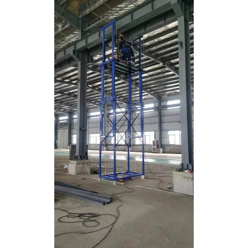 500KG Load Capacity Low Profile Compact Folding Lift Table With Safety Guard For Workshop Warehouse Equipment