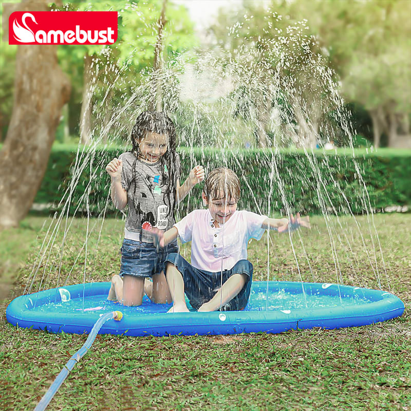 Camebust Inflatable Pvc Water Sprash Mat Outdoor Water Play Sprinkler Toy 67' for Party Decoration