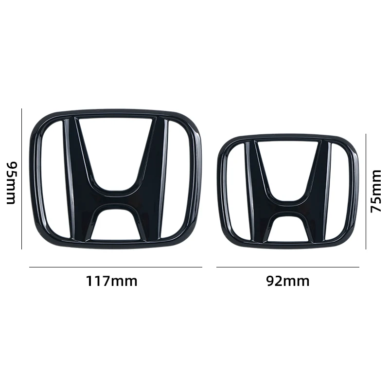 ABS รถกระจังหน้า Trunk สัญลักษณ์ด้านหลังป้ายโลโก้สําหรับ Honda Civic 2006-2015 8th 9th 9.5th Generation Civic อุปกรณ์เสริม