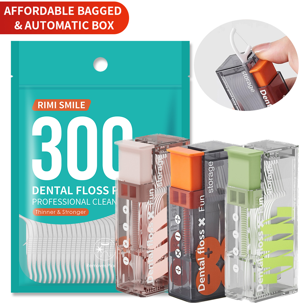 【 Fully automatic dental floss box 】 Affordable Bagged Dental Floss Stick - Safe for Travel - Keep it in Your Pocket When Going