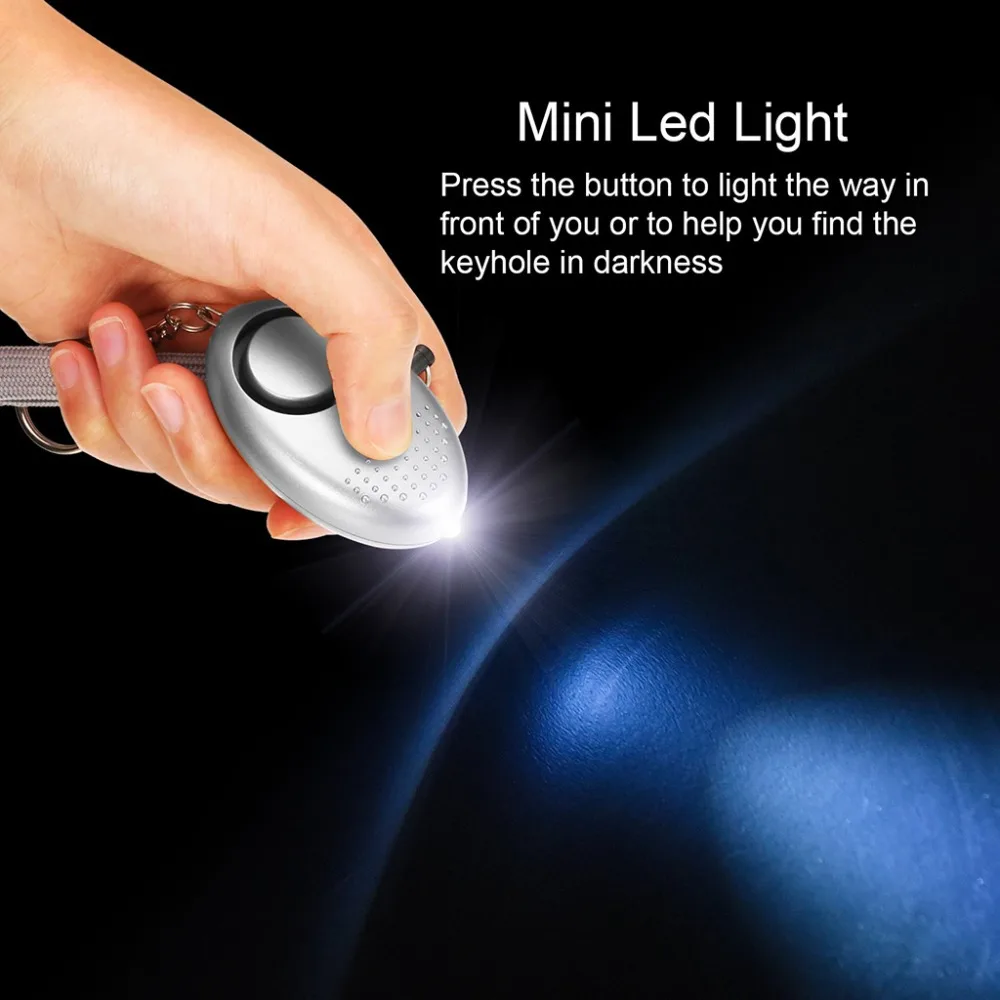 Self Defense ALARM 130dB ไซเรนป้องกันตัวเอง Anti-Attack Security สําหรับเด็กผู้หญิงความปลอดภัยส่วนบุคคล Loud Alert Attack Panic