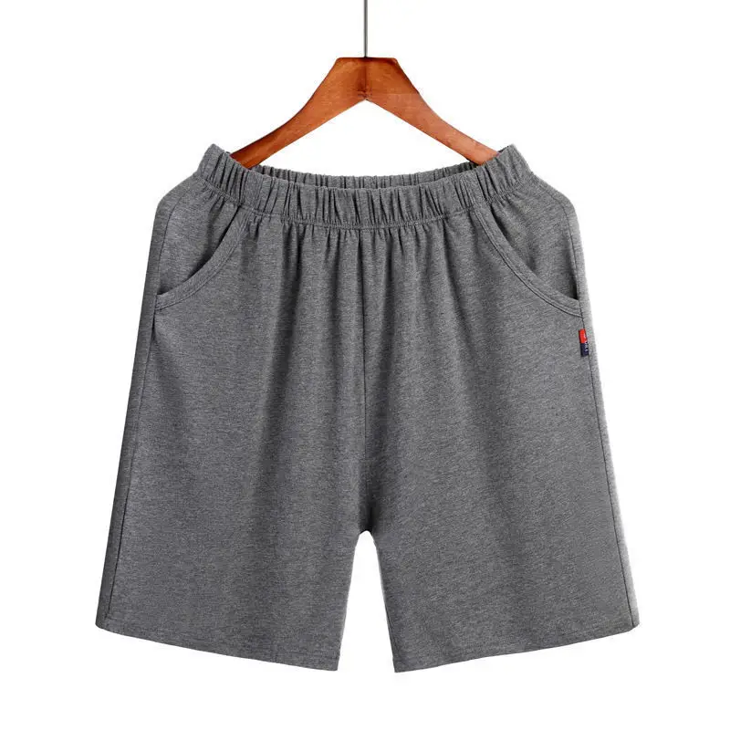 Men Large Size Pajama Pants Combed Cotton Home Large Size Five Pants Elastic Waist Solid Colour Sleeping Pants Durable Comforts