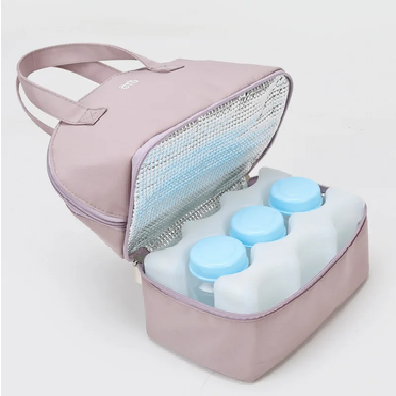 Saco de isolamento de armazenamento de leite amamentação leite isolamento bomba de mama refrigerador de maternidade dupla camada saco de preservação fresca