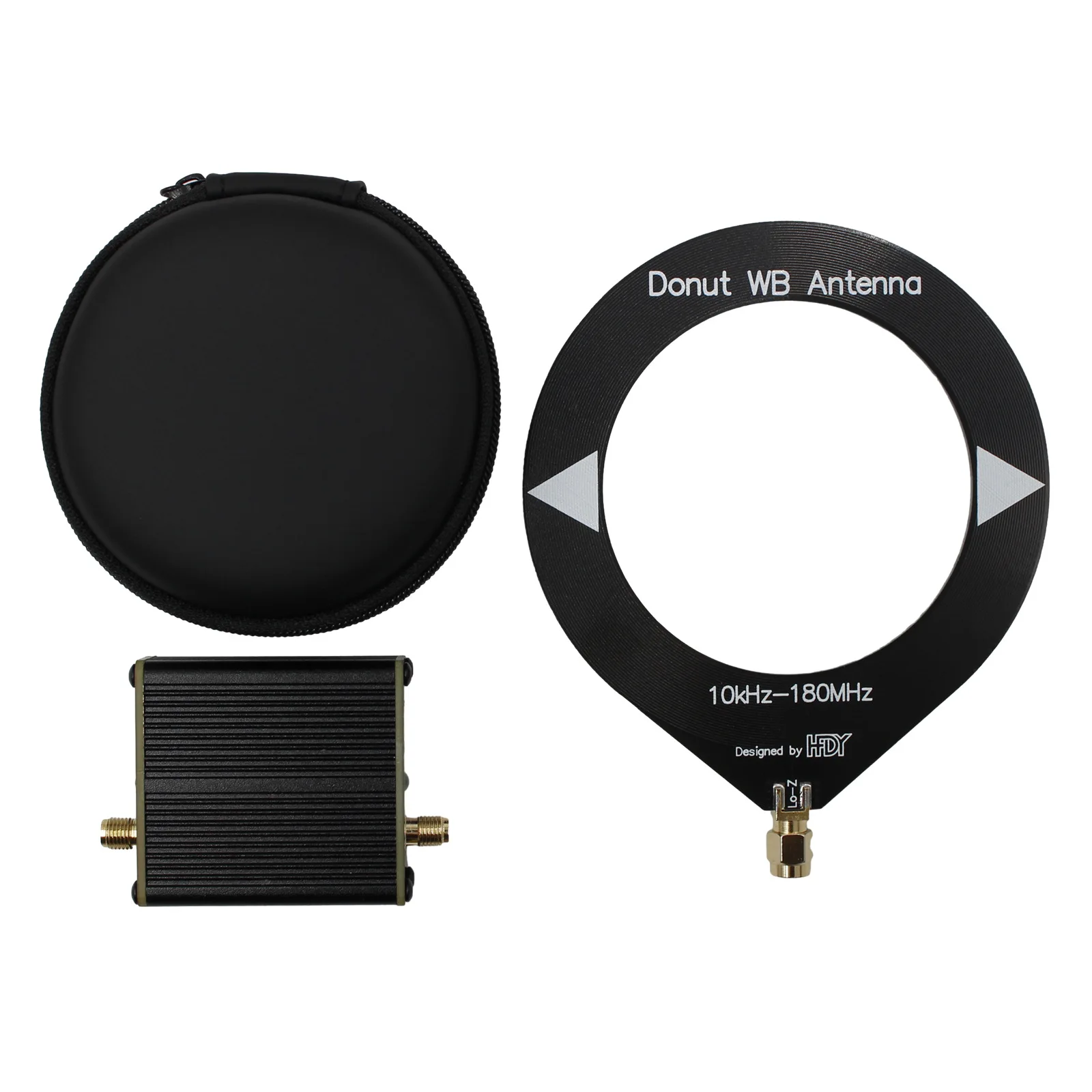 Wzmacniacz transimpedancy Antena Donut WB Wbudowana bateria 500 Mah 10 kHz-180 MHz Mała antena pętlowa do radia Walkie Talkie SDR