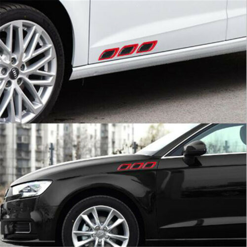 6 ชิ้น/เซ็ตรถสติกเกอร์สะท้อนแสง Anti-Scratch สติกเกอร์คําเตือนความปลอดภัยสําหรับรถบรรทุก Moto Auto มอเตอร์ภายนอกอุปกรณ์ตกแต่ง