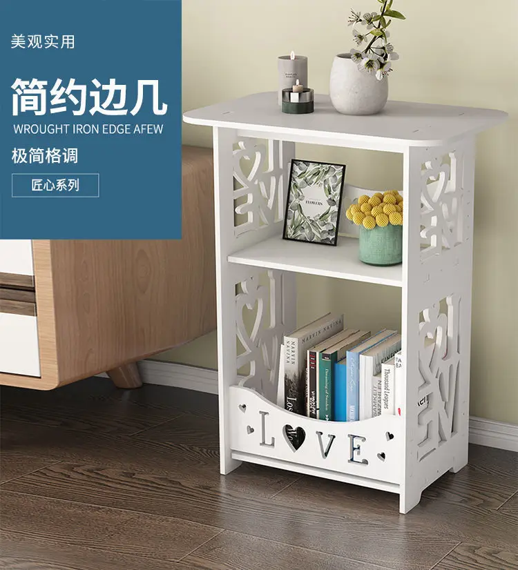 Beside Table Living Room Small Table Sofa Side Table Balcony Coffee Table Rental Simple Small Bedside Tables Storage Cabinet