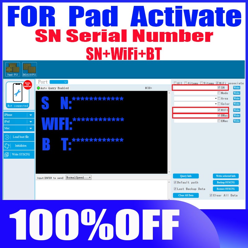 SN WiFi BT Número de serie para IPad mini 1 2 3 iPad 2 3 4 Air Air2 A1584 A1893 A1701 A2197 placa lógica para reparación de vers