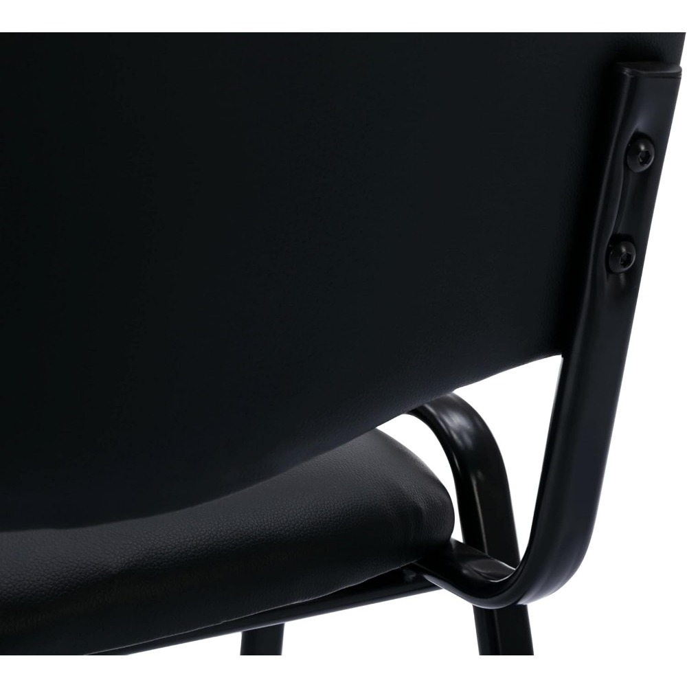 Setof 5 Stackable Chairs with Flip-up Tablet Arm Stackable Guest Chairs, Office Conference Room/Training Room/Community Centers