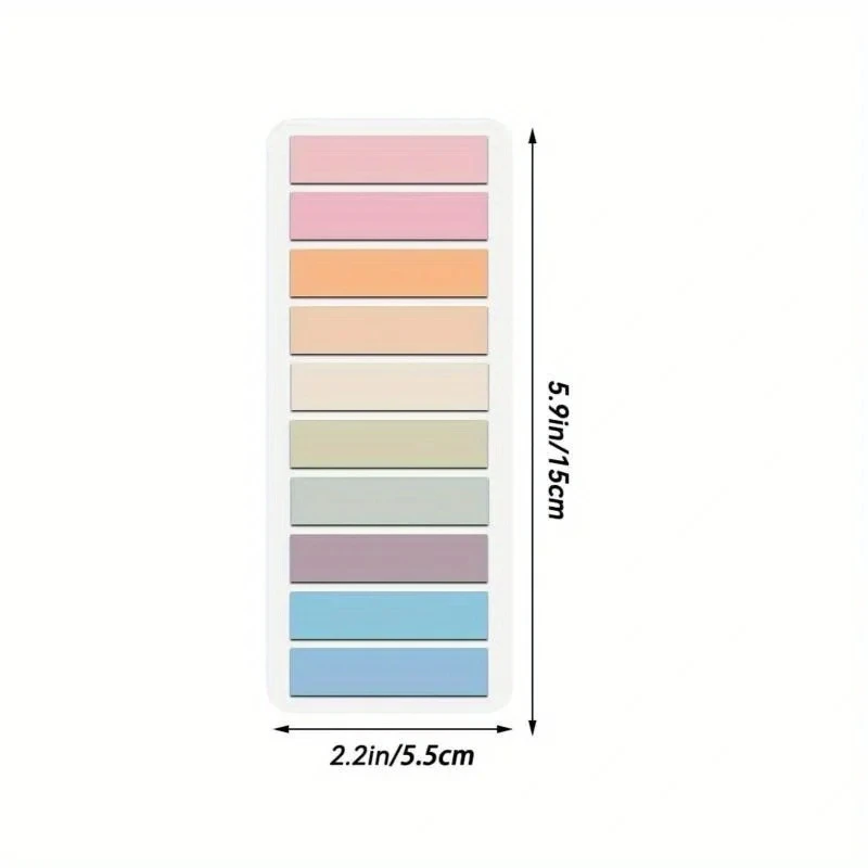 200 Sheets Morandi Transparent Fluorescent Index Tabs PET Arrow Flags Sticky Note for page Marker Planner Stickers Office