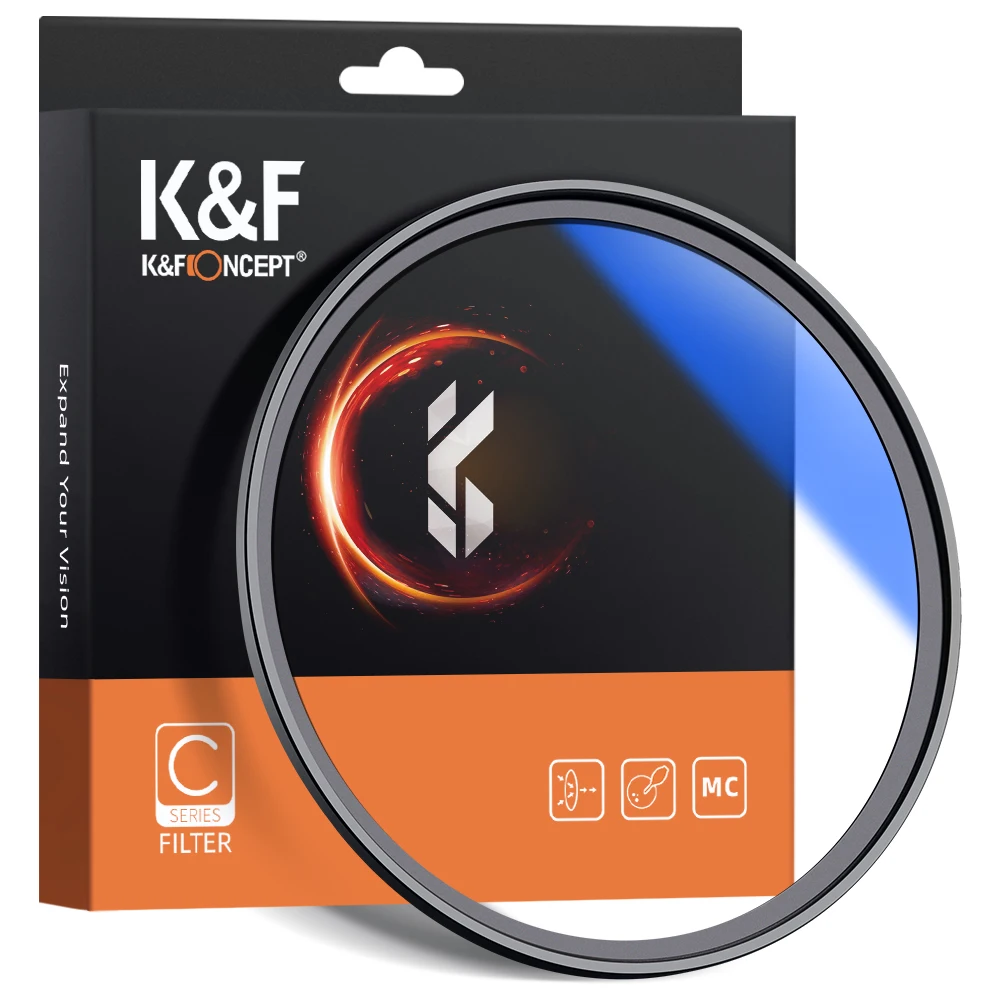 K & F Concept-filtro UV MCUV serie C, óptica ultradelgada de 49-82mm, protección ultravioleta multicapa, filtro de lente UV para cámara