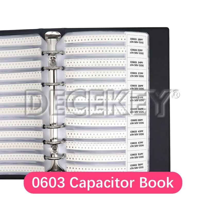 0201 0402 0603 0805 0402 kit de condensadores de Chip SMD libro de muestra de condensadores 38 ~ 92 valores 950 Uds ~ 4600 Uds 10uf 10nf 10pf 1nf 10nf 100nf