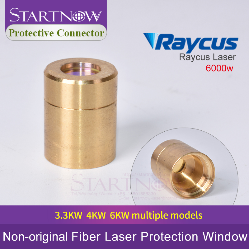 Startnow 6000W Bảo Vệ Cổng Kết Nối Ống Kính Raycus 3300W 4000W QBH Nắp Bảo Vệ Sợi Quang Pha Lê Cho IPG nguồn Laser