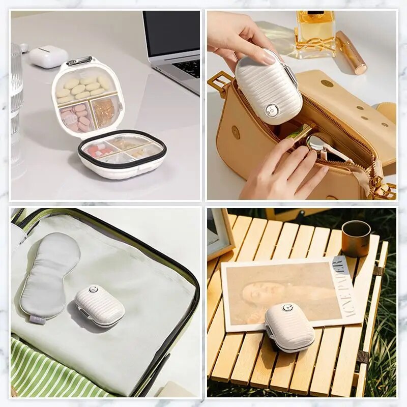 7 日間ピルディスペンサー防水ポータブル薬ディスペンサー週ビタミンボックス密封された収納ケースミニ