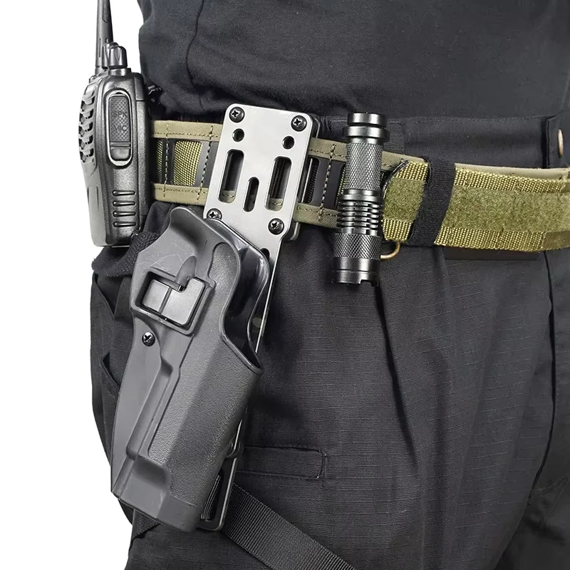 Tactische Metalen Modulaire Pistool Holster Adapter Compatibel QLS Platform Holster Drop Leg Band Jacht Quick Pull Draw Adapter