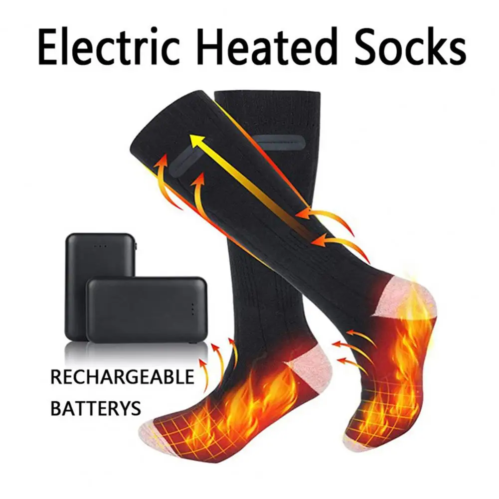 Calcetines térmicos recargables para hombre y mujer, medias eléctricas con Control remoto por aplicación, para esquí, senderismo, Camping, invierno, 1 par