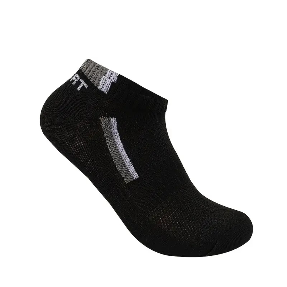 5 pares de calcetines cortos para hombre con estampado de bloques de Color, transpirables, resistentes al sudor, antiolor, cómodos calcetines tobilleros multicolores con cuello redondo