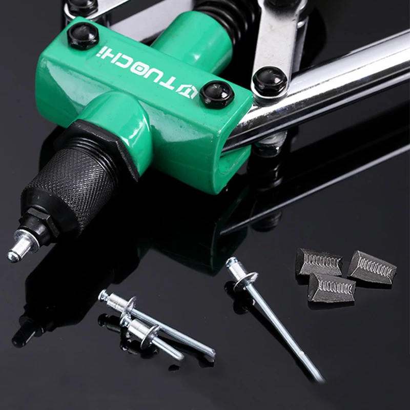 Rivet Gun Manual Double Handle 8/9.5/13/14/17 Inch for 3/32-1/4Inch 2.4-6.4Mm Blind Heavy Automatic Rivet Tool Save Effort