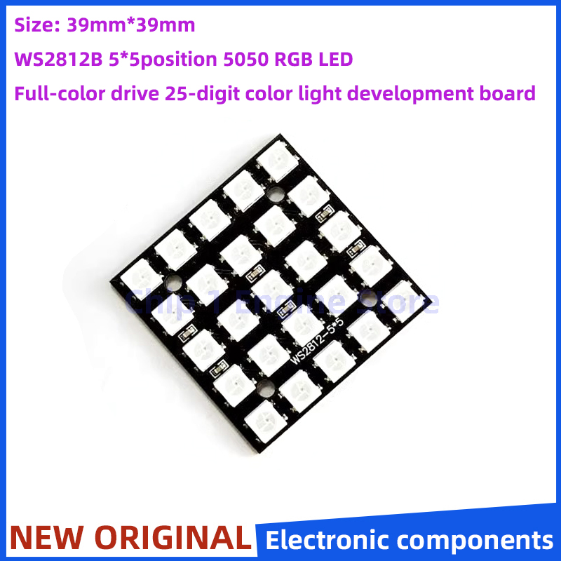 25-Bit-5x5 LED-Matrixmodul WS2812B 5050 RGB-LED. Integriertes Vollfarb-Laufwerkslicht-Entwicklungsboard