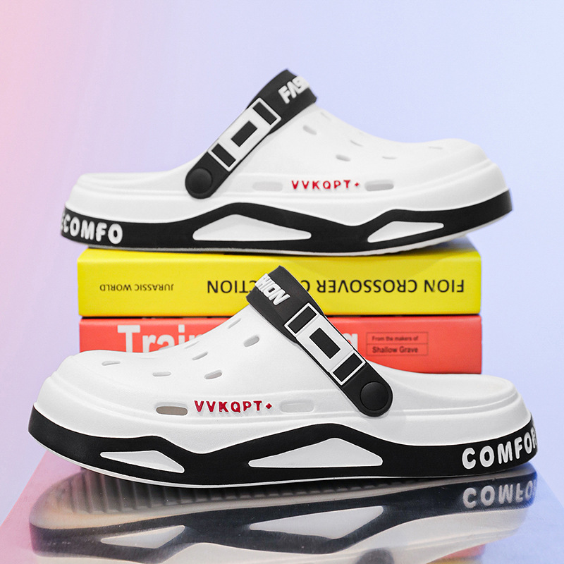 Новые дышащие сандалии для женщин и мужчин, летние садовые сабо из ЭВА, уличные пляжные тапочки с отверстиями, удобные домашние шлепанцы