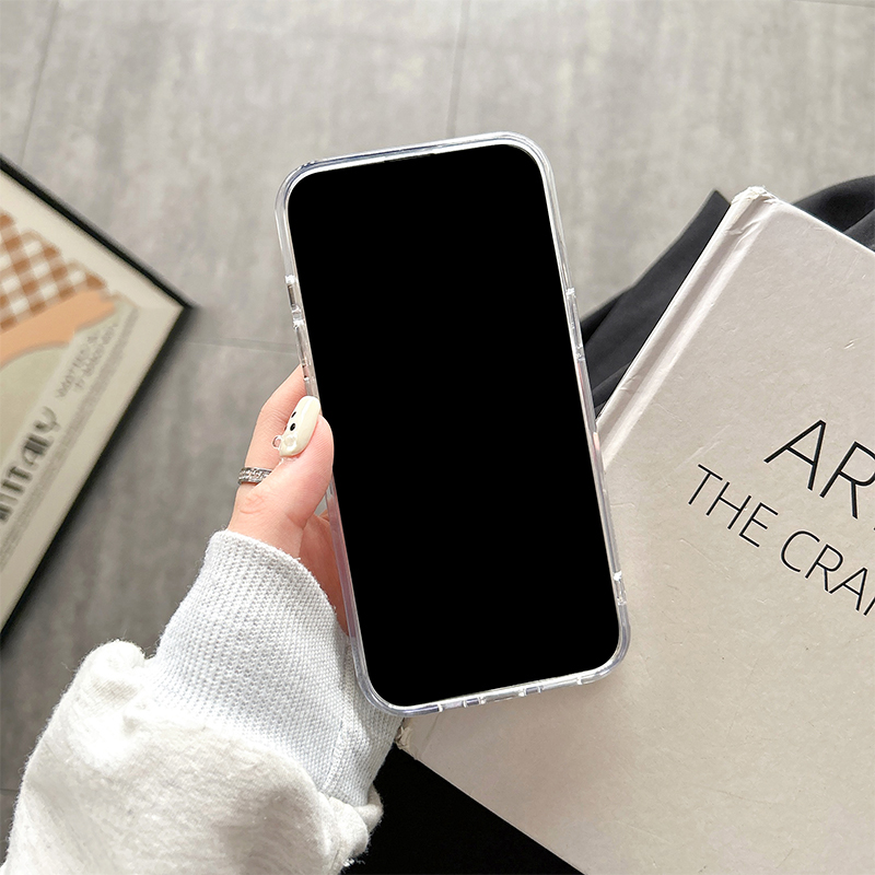 Phone Case For iPhone 16 15 14 Pro Max Plus 16E 11 12 13 Pro 7 8 XR X XS SE2 3D Suction Cup Airbag Transparent Shockproof Cover