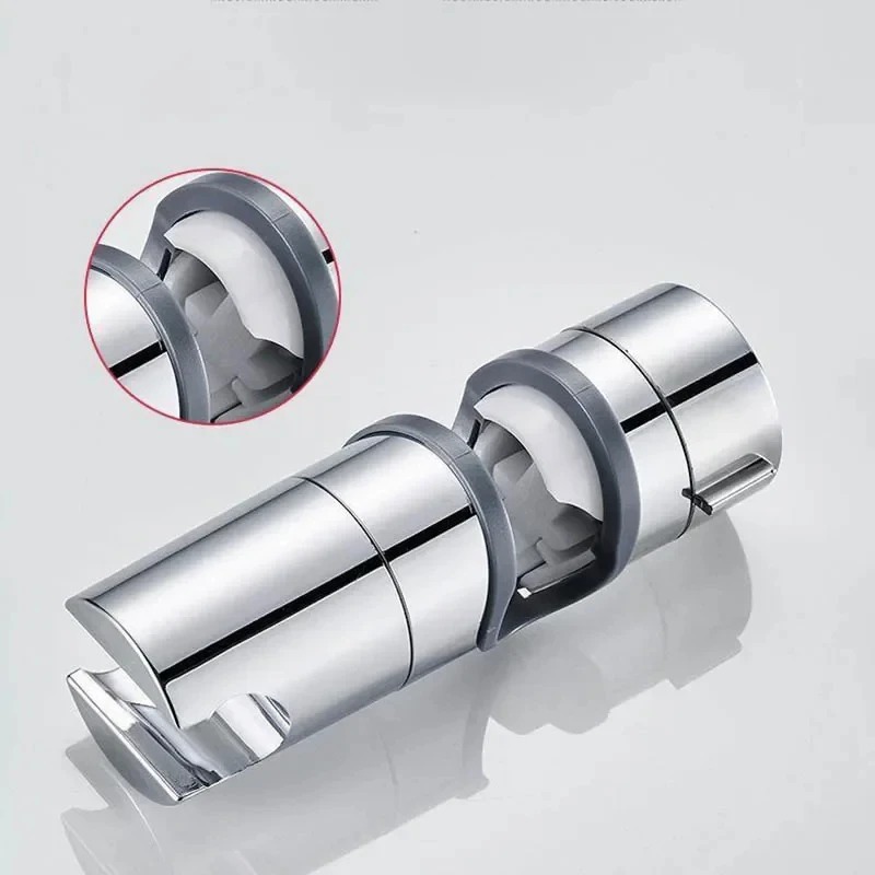 Suporte universal para cabeça de chuveiro, ajustável, 18 ~ 25mm, abs, cromado, suporte para trilho de chuveiro, acessórios de banheiro, suporte de montagem de chuveiro, 1 peça