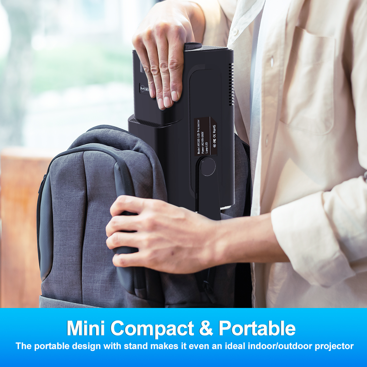 Magcubic 4K Android 11-projector Native 1080P 390ANSI HY320 Dual Wifi6 BT5.0 1920 * 1080P Bioscoop draagbare projector opgewaardeerd HY300