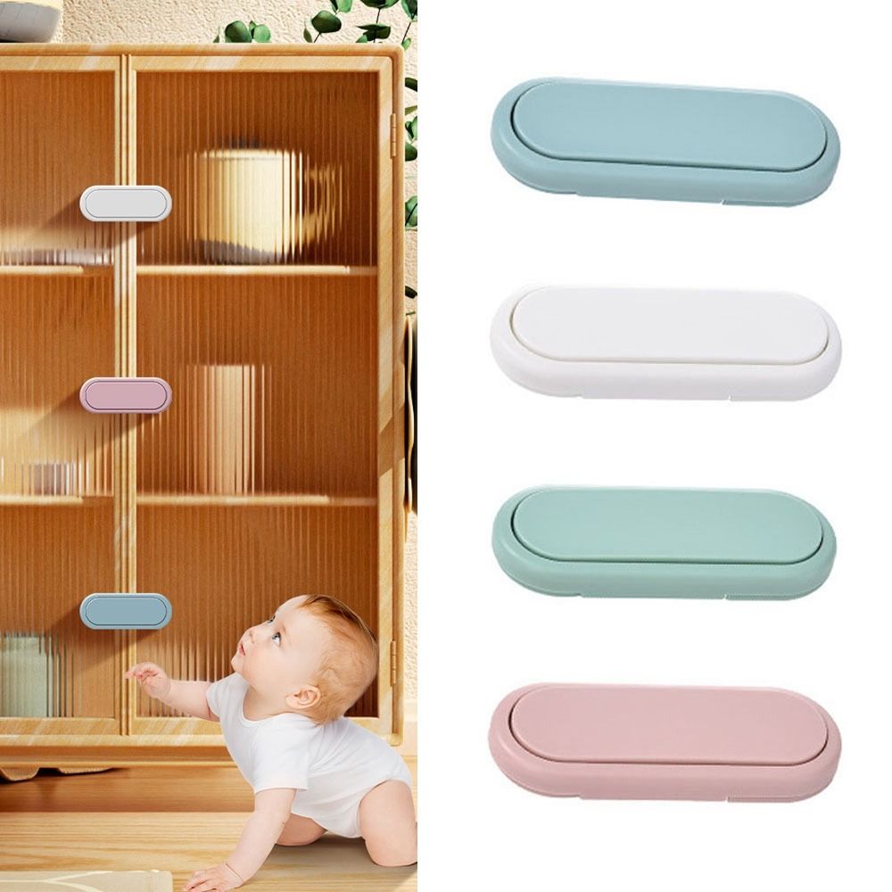 New ABS Child Safety Lock Protection Freezer Cabinet Door Multi-function Housing Safety Cupboard Closing Buckle Cabinet Drawer