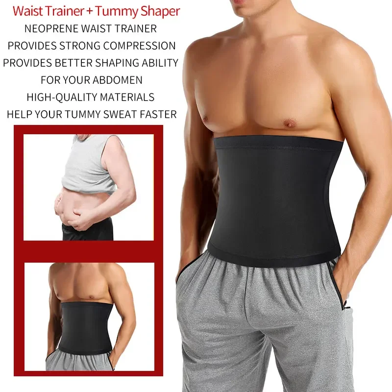 Reductor de Abdomen para hombre, moldeador de cuerpo para Sauna, recortador de sudor, cinturón, entrenador de cintura, ropa moldeadora adelgazante de vientre, entrenador de cintura, corsé We
