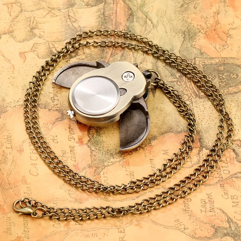 Neue Bronze Eule Kreative Taschenuhr Retro Beliebte Display Quarz Taschenuhr Anhänger Uhr Männer Frauen Kette Geschenk