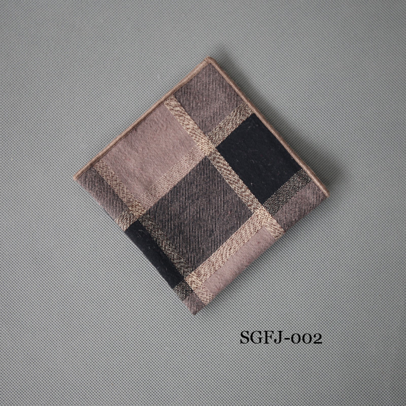 24*24ซม.ผ้าฝ้ายชุดพ็อกเก็ตสแควร์ลายสก๊อตลาย Sapu Tangan Polos ง่ายผ้าเช็ดตัวเจ้าบ่าวจัดงานแต่งงาน Hanky