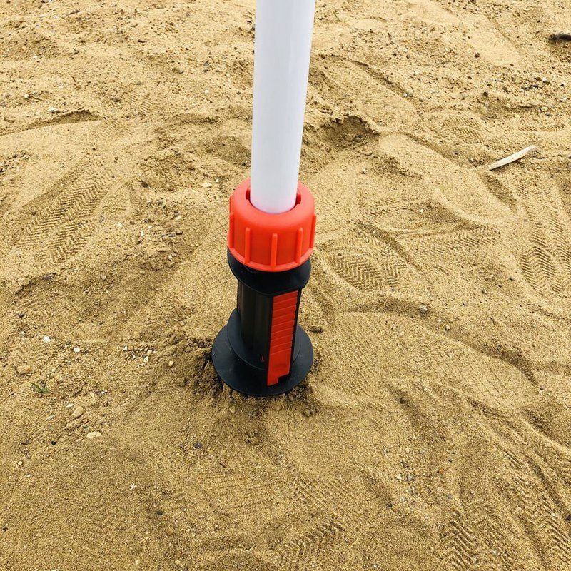 Suporte guarda-chuva resistente para praia, guarda-chuva, âncora de areia, acampamento ao ar livre, grama, espiral, pátio, gramado, jardim, pátio
