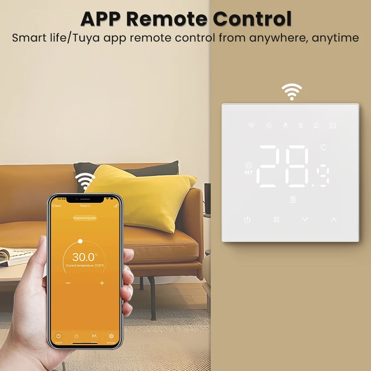 AVATTO Tuya WiFi เครื่องทําความร้อน 220 v, สมาร์ทไฟฟ้าน้ําชั้นอุณหภูมิความร้อน Controller สําหรับ Google Home Alexa Alice