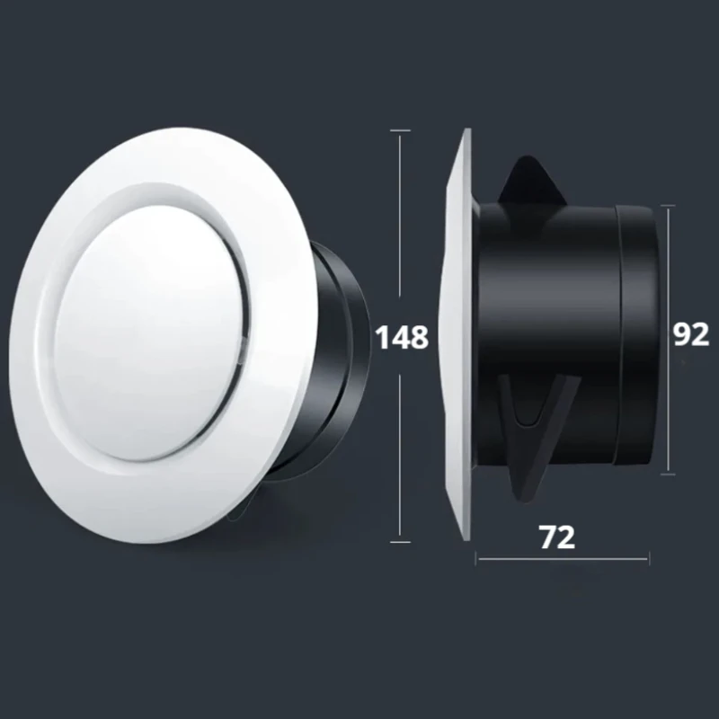 75/100/125/150 mm Ablufthaube, ABS-Entlüftungs-Extrakt, Ventilgitter, runder Diffusor, Kanalisierung, Lüftungsabdeckung, Luftvolumen-Kühlung