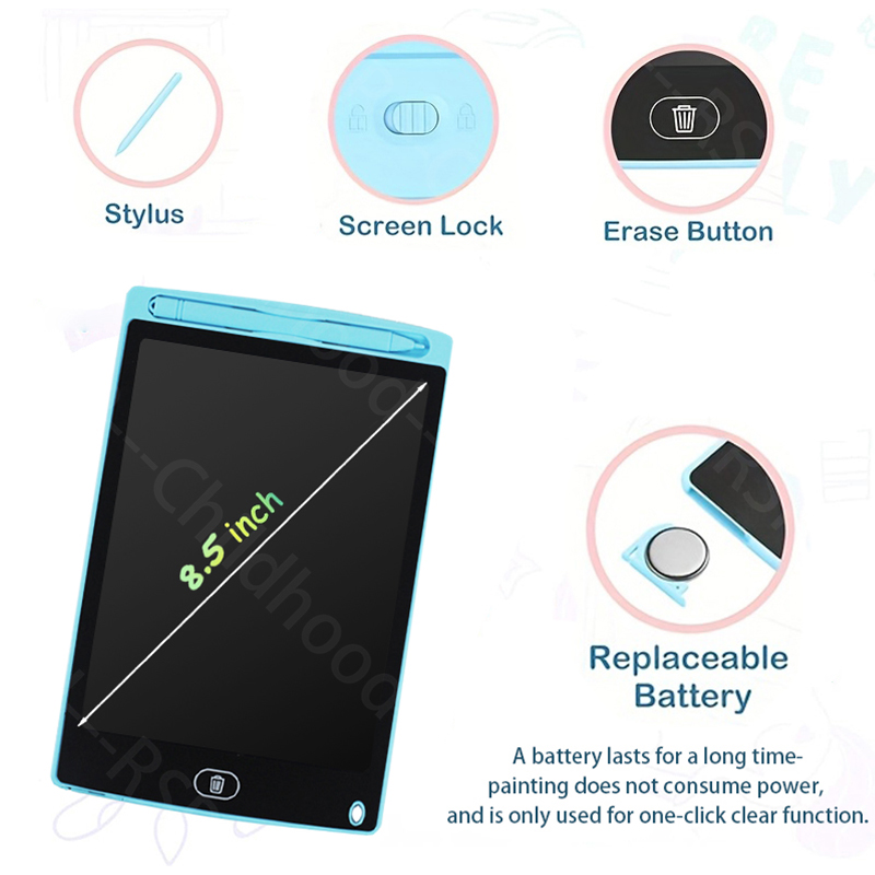 8.5 Inch LCD Writing Tablet Digital Drawing Tablet Handwriting Pads Portable Electronic Tablet Board For kids Birthday Xmas Gift