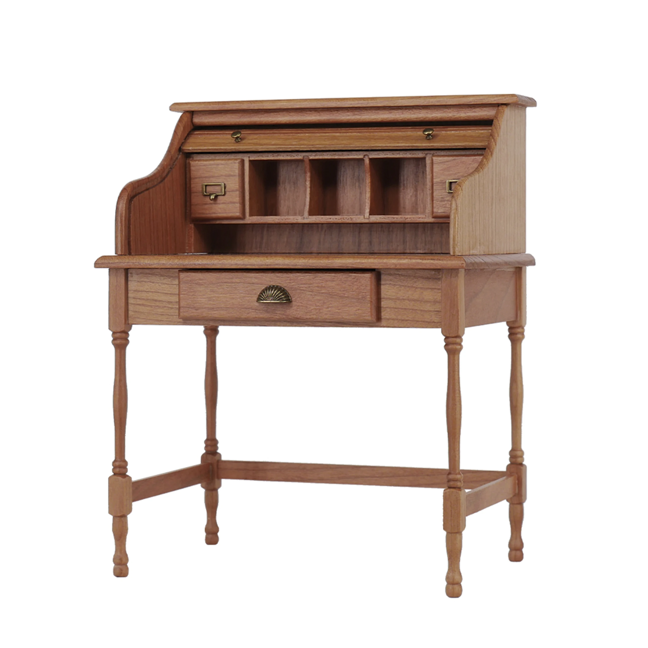 1/6  Dollhouse study Room Accessories  Mini Furniture Retro shutter desk