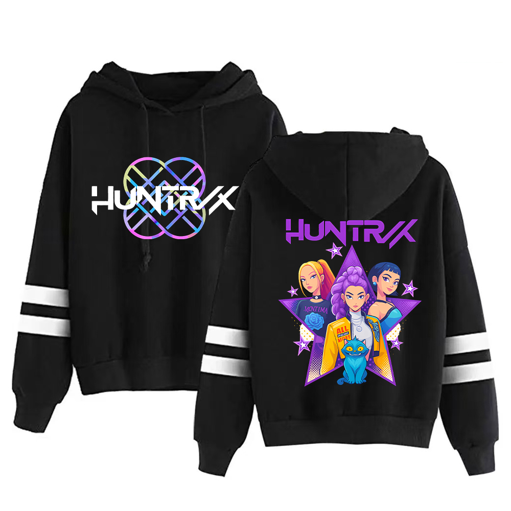 Y2k Anime Kpop Demon Hunter Kapuzenpullover Frau Cartoon Huntrix Kpop Rumi Grafik Hoodie 90er Jahre Casual Langarm Pullover Tops