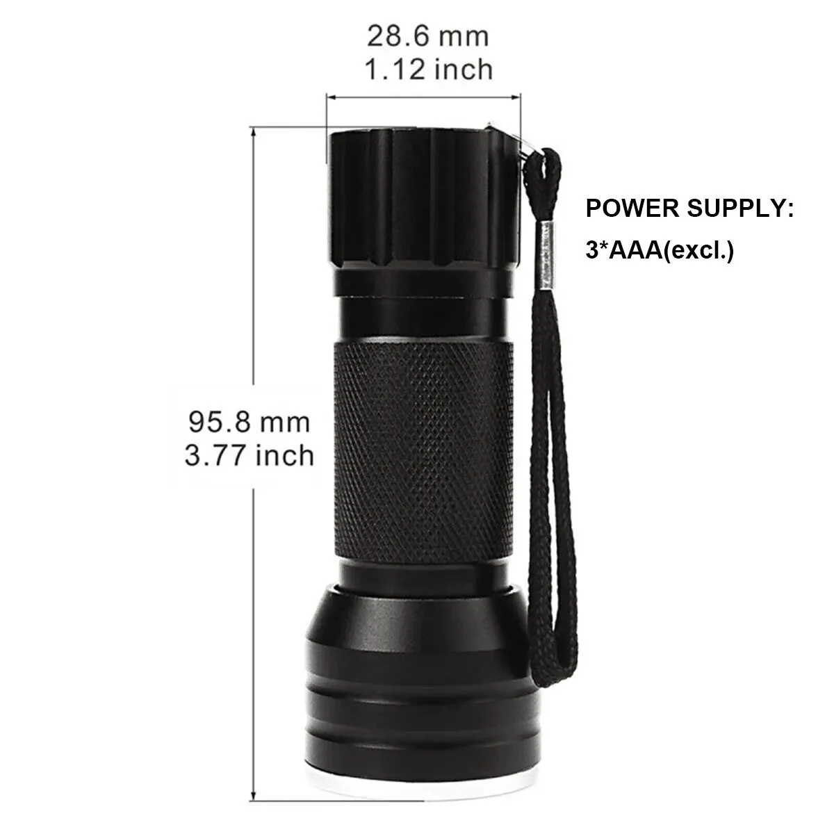Lámpara de 21led, linterna Uv, lámpara artística para uñas, detección de fluorescencia Uv, Mini linterna de detección de billetes