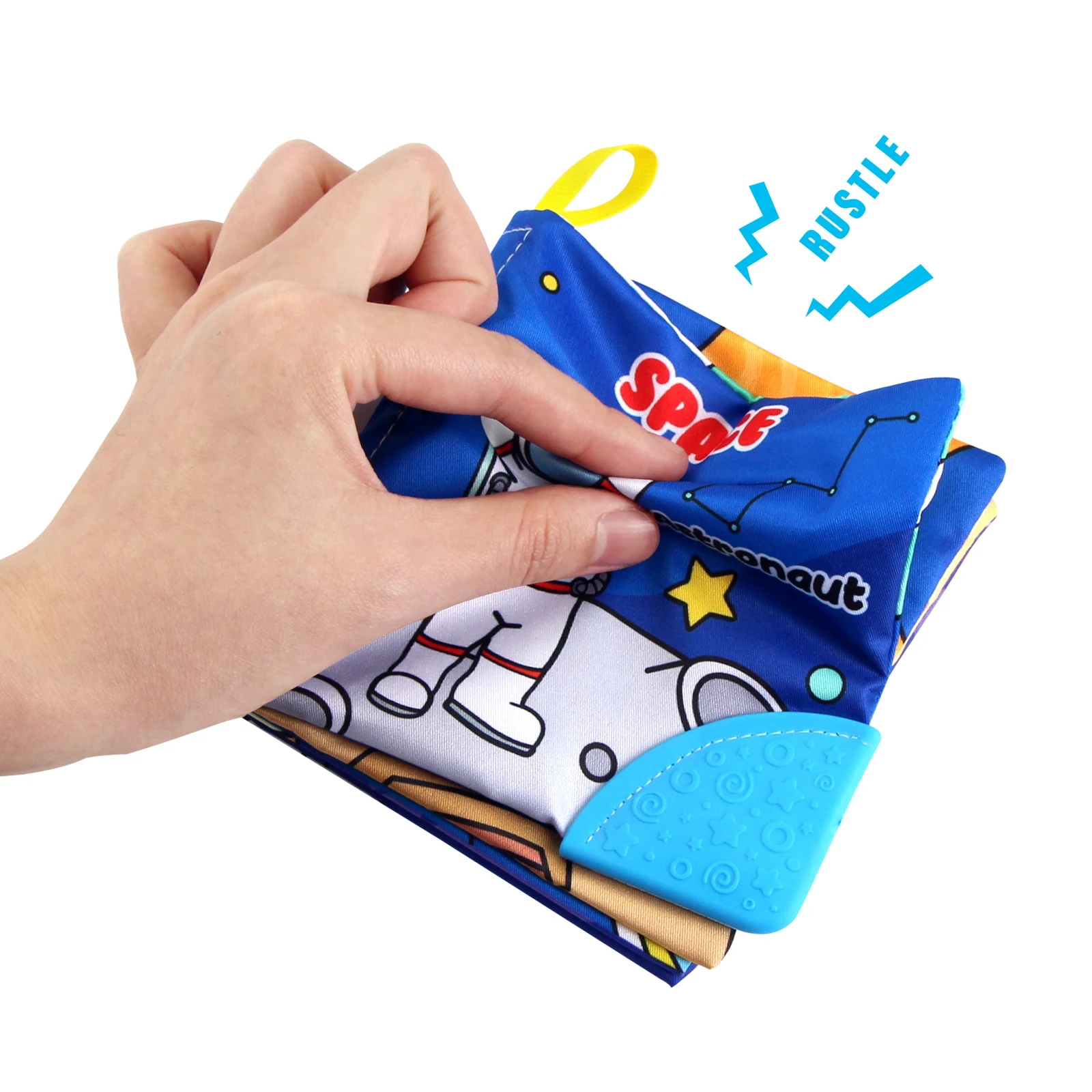 아기 부드러운 헝겊 책 아기 지능 개발 학습 도서 Teether Rustle Sound 인식 아기를위한 교육 장난감