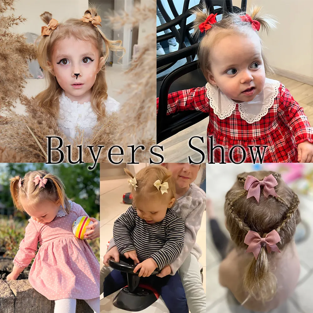 10 sztuk/zestaw nowe śliczne solidna wstążka Bowknot spinki do włosów dla dziewczynek ręcznie robione kokardki szpilka Barrettes nakrycia głowy dziecięce akcesoria do włosów