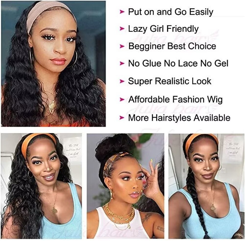 Brasileiro kinky encaracolado bandana perucas usar e ir sem cola peruca de cabelo humano completa máquina feita curto bob encaracolado perucas para mulher 180%