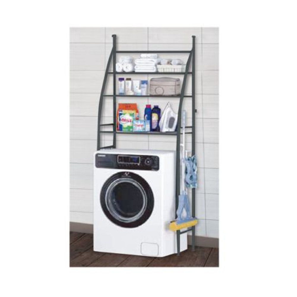 Estantería metal multiuso sobre inodoro o lavadora, aprovecho de espacio, organización de hogar