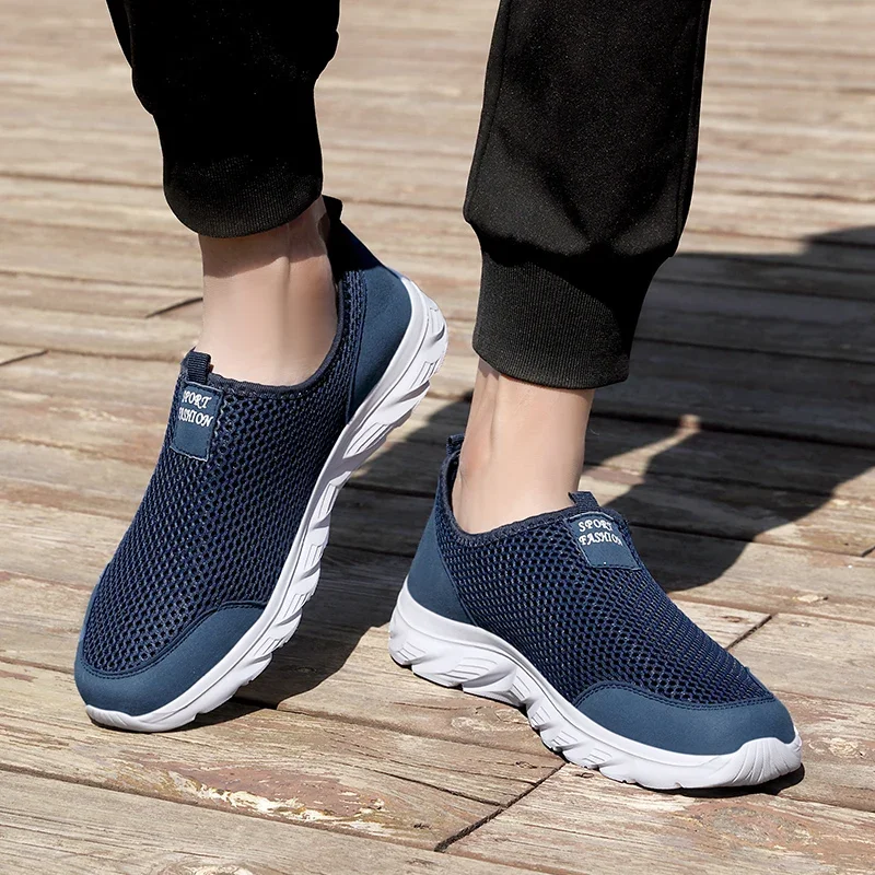 MAEDEF Modische, atmungsaktive Herren-Freizeitschuhe, leichter Outdoor-Walking-Schuh, rutschfeste Herren-Turnschuhe, zum Hineinschlüpfen, bequeme Schuhe