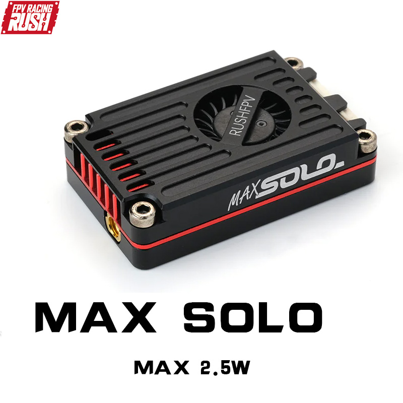 RUSH TANK MAX SOLO 2.5W VTX Video Transmitter High Power 48CH VTX with CNC shell for RC FPV Long Range Fixed-wing Drones
